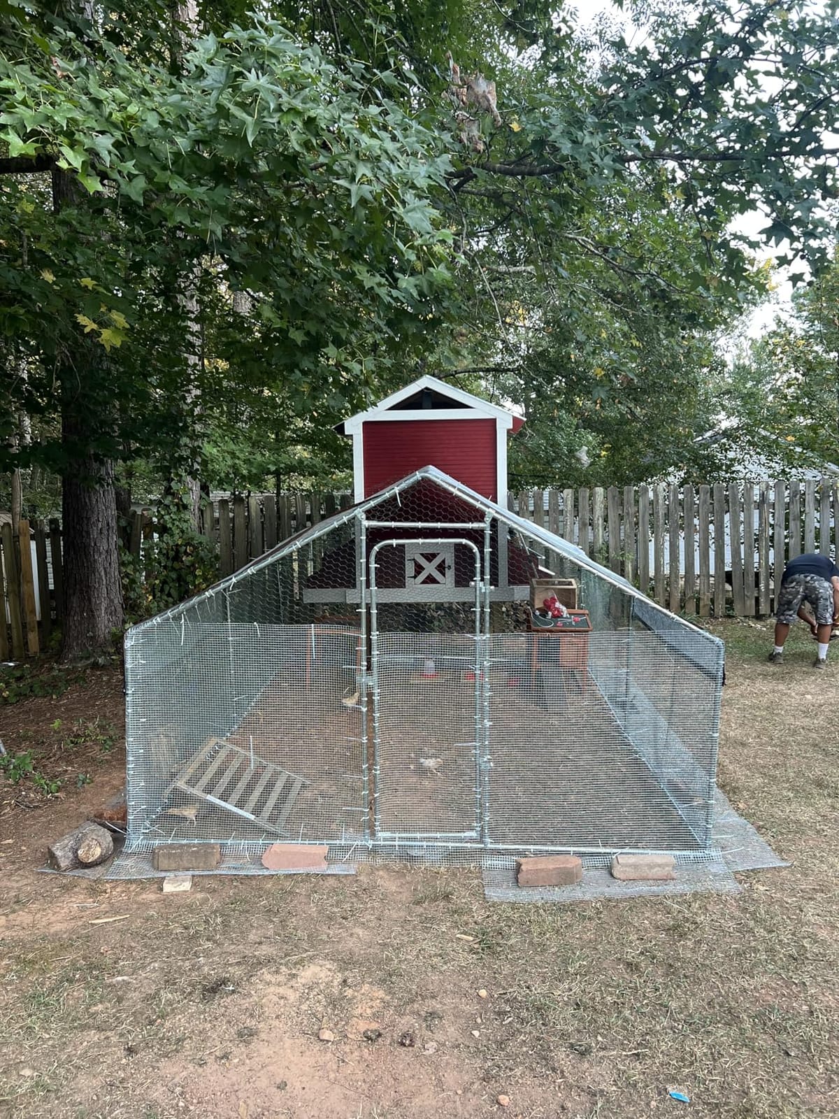 9.9x13.2 FT Metal Chicken Coop, Walk-in Poultry Run Enclosure customer photo 1