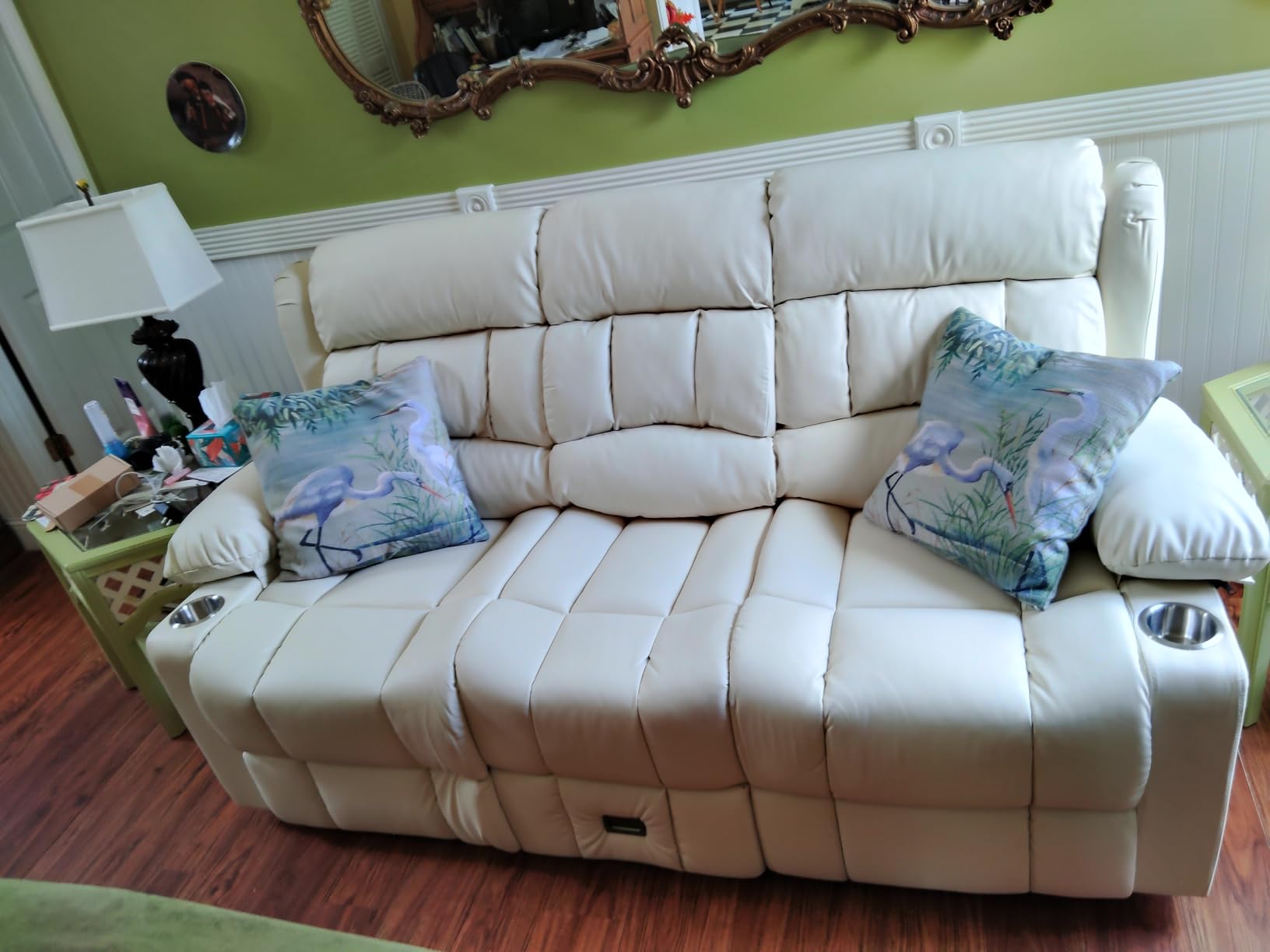 Dresegmt Power Loveseat Recliner Sofa, Wall Hugger Reclining Loveseat Couch customer photo 2