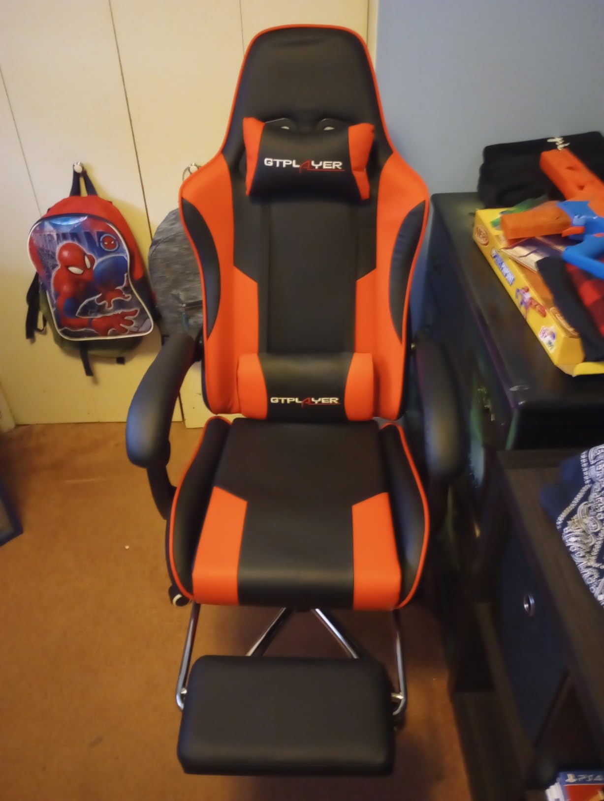 GTPLAYER Gaming Chair, Computer Chair with RGB LED Lights, High Back Ergonomic Chair for Adults with Footrest and Linkage Armrests& Headrest Lumbar Support (w/BT Speakers) customer photo 2