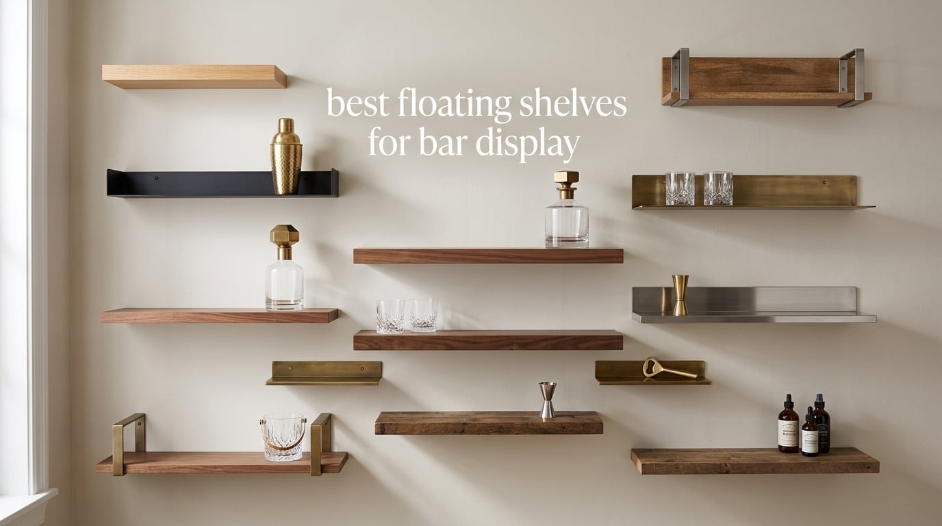 best floating shelves for bar display