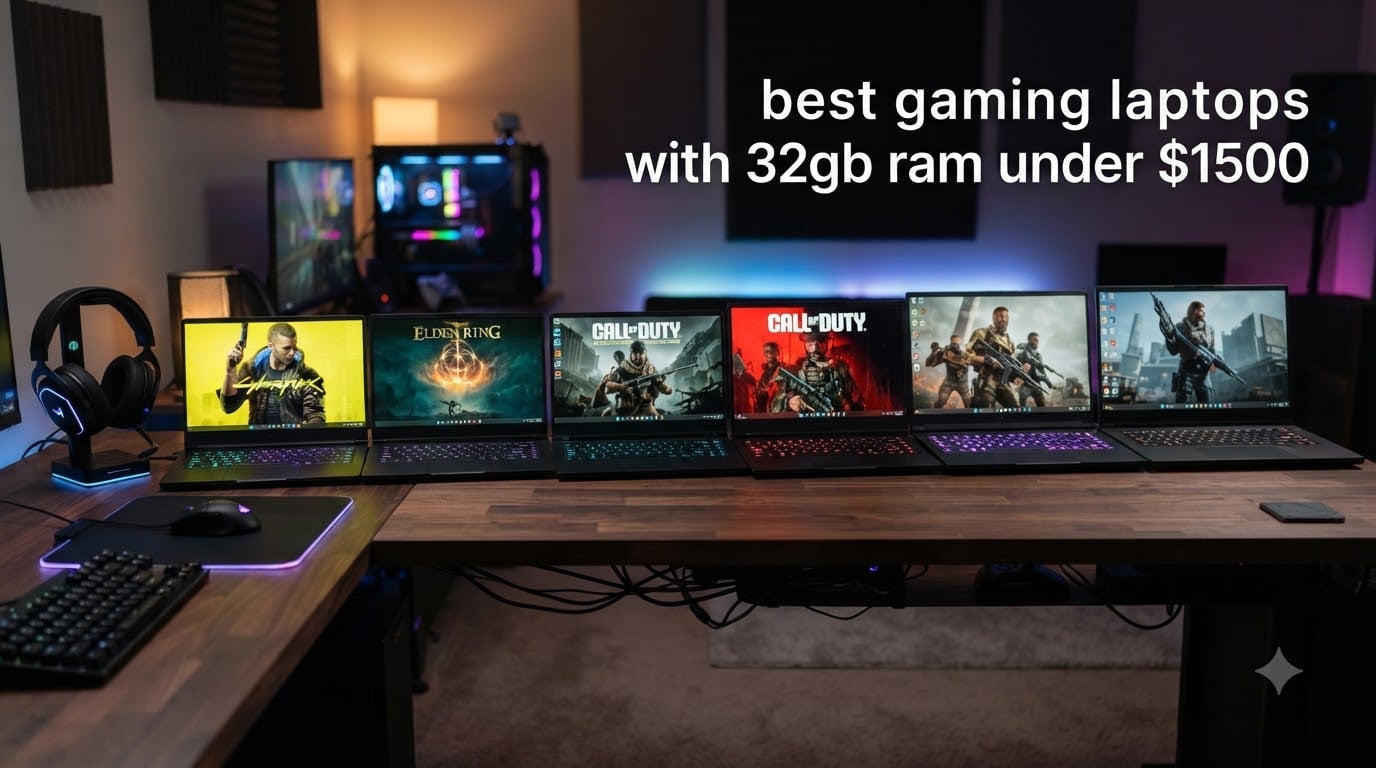 best gaming laptops with 32gb ram under $1500