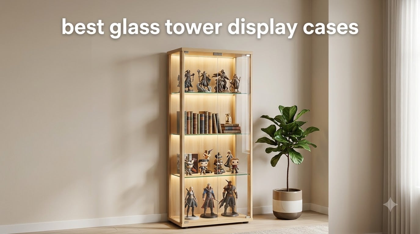 best glass tower display cases