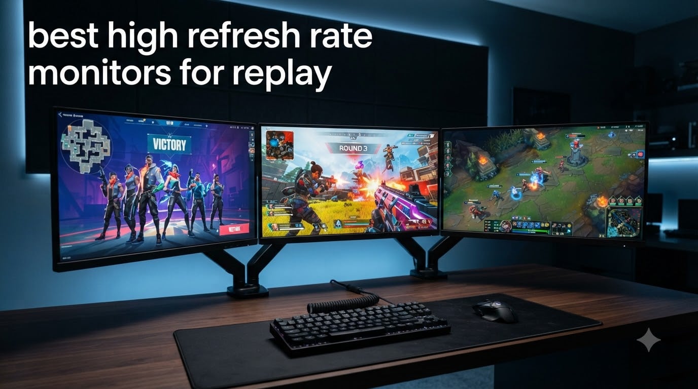 best high refresh rate monitors for replay