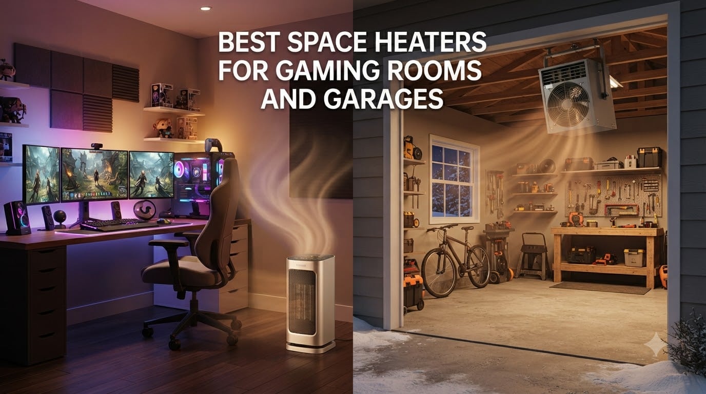 best space heaters for gaming rooms and garages