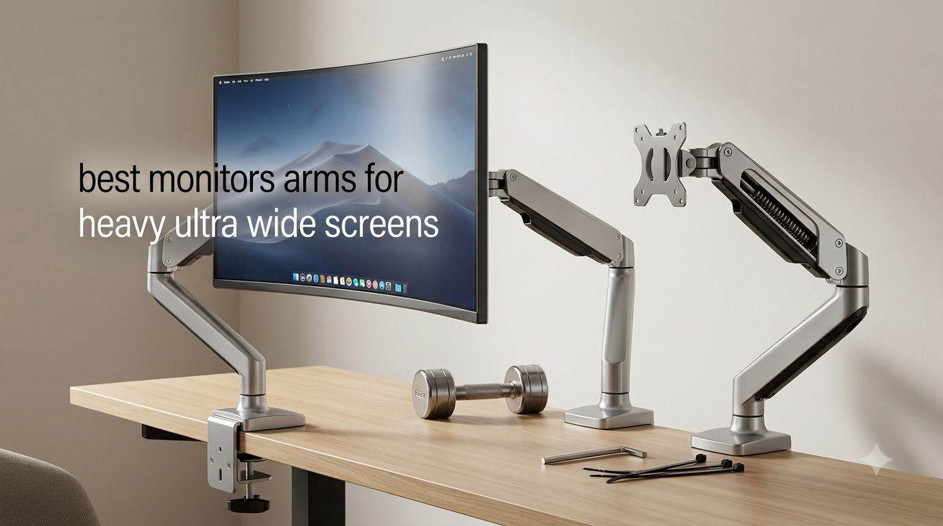 best monitors arms for heavy ultra wide screens