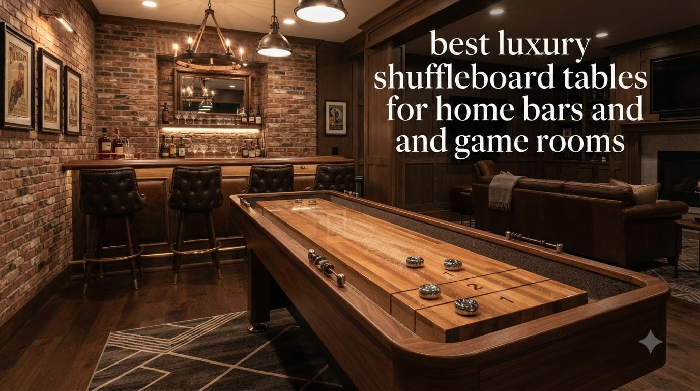 best luxury shuffleboard tables for home bars and game rooms