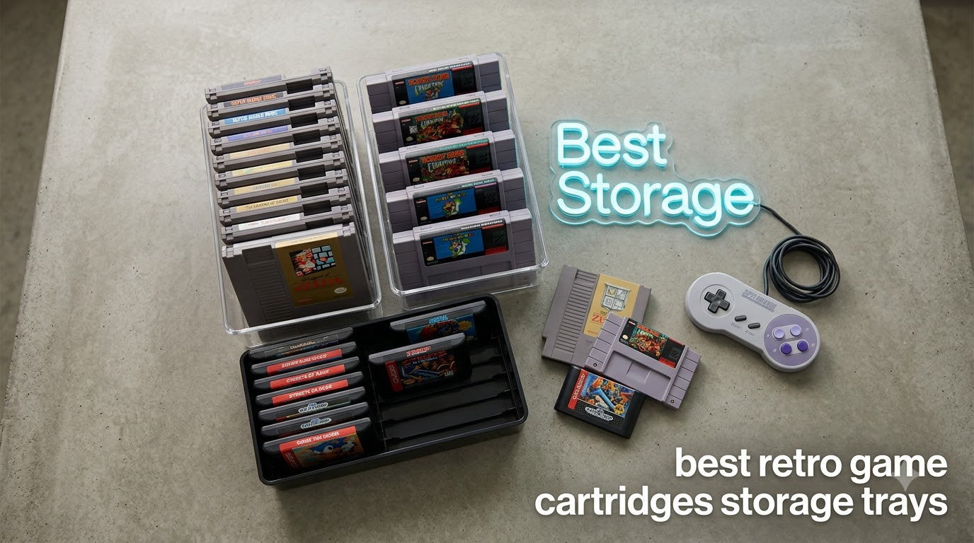 best retro game cartridges storage trays