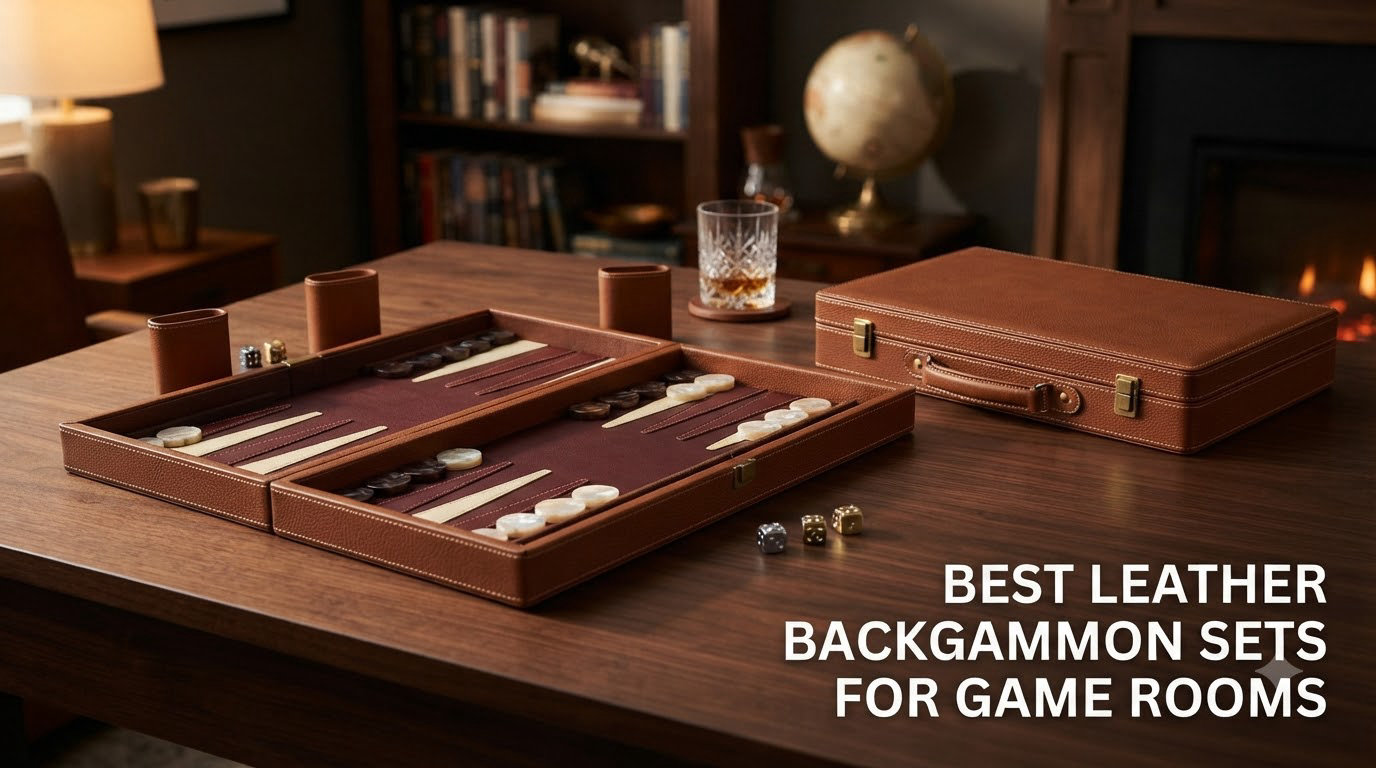 best leather backgammon sets for game rooms