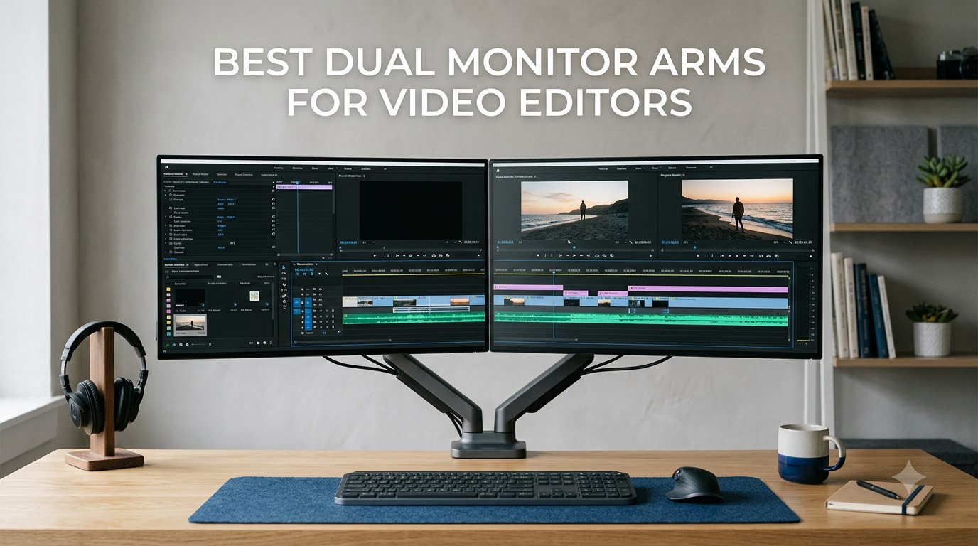 best dual monitors arms for video editors