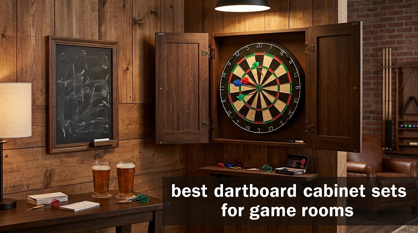best dartboard cabinet sets for game rooms