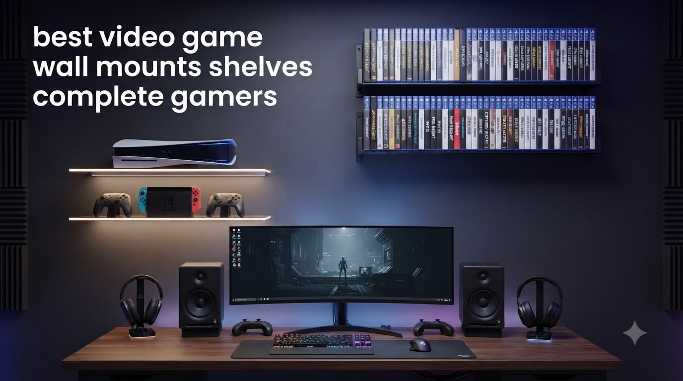 best video game wall mounts shelves complete gamers