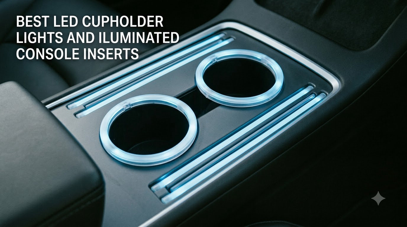 best led cupholder lights and illuminated consoles inserts