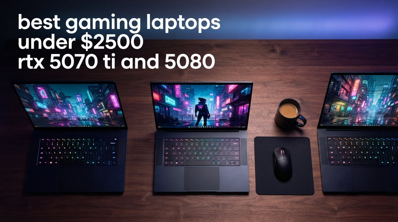 best gaming laptops under $2500 rtx 5070 ti and 5080