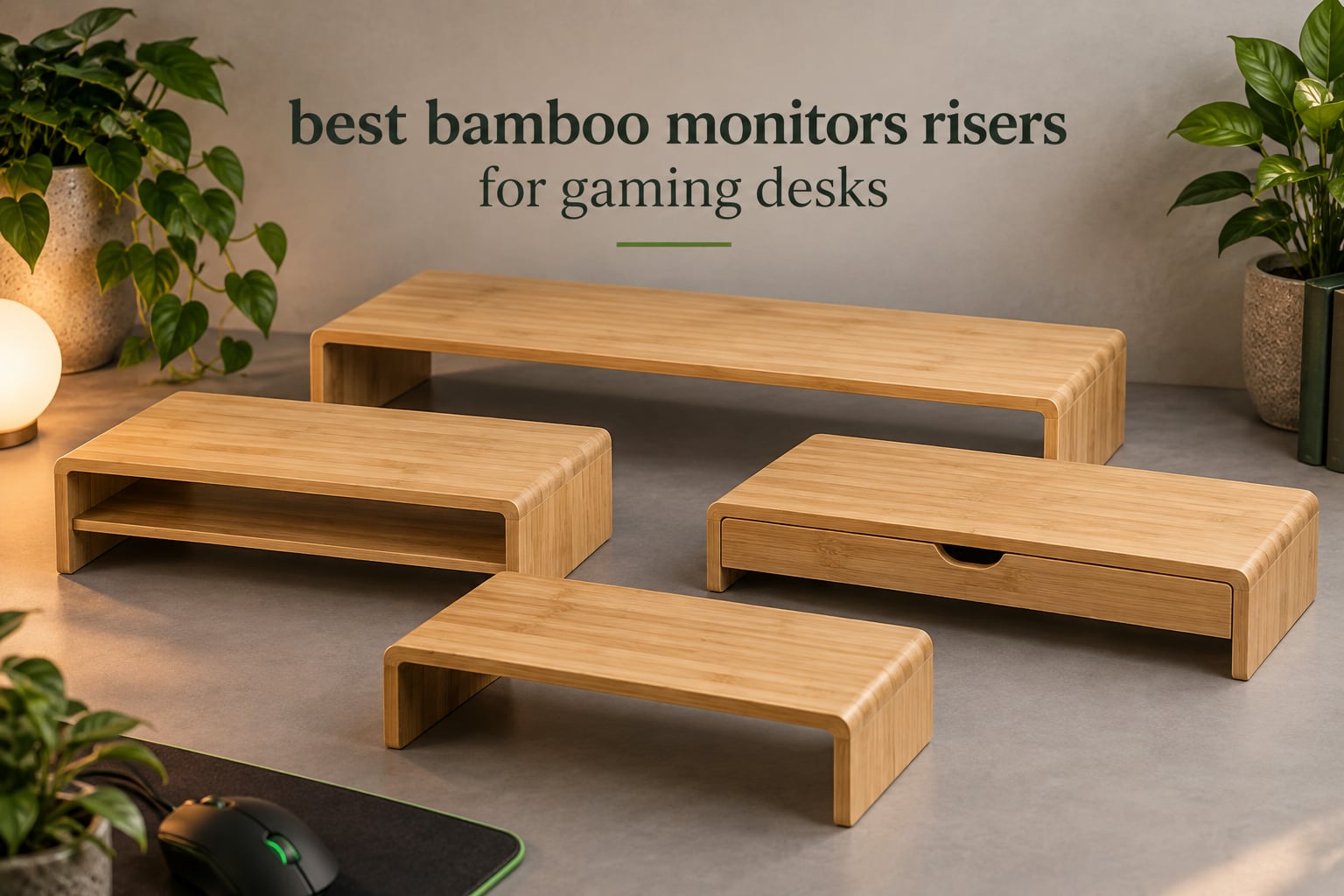 best bamboo monitors risers for gaming desks