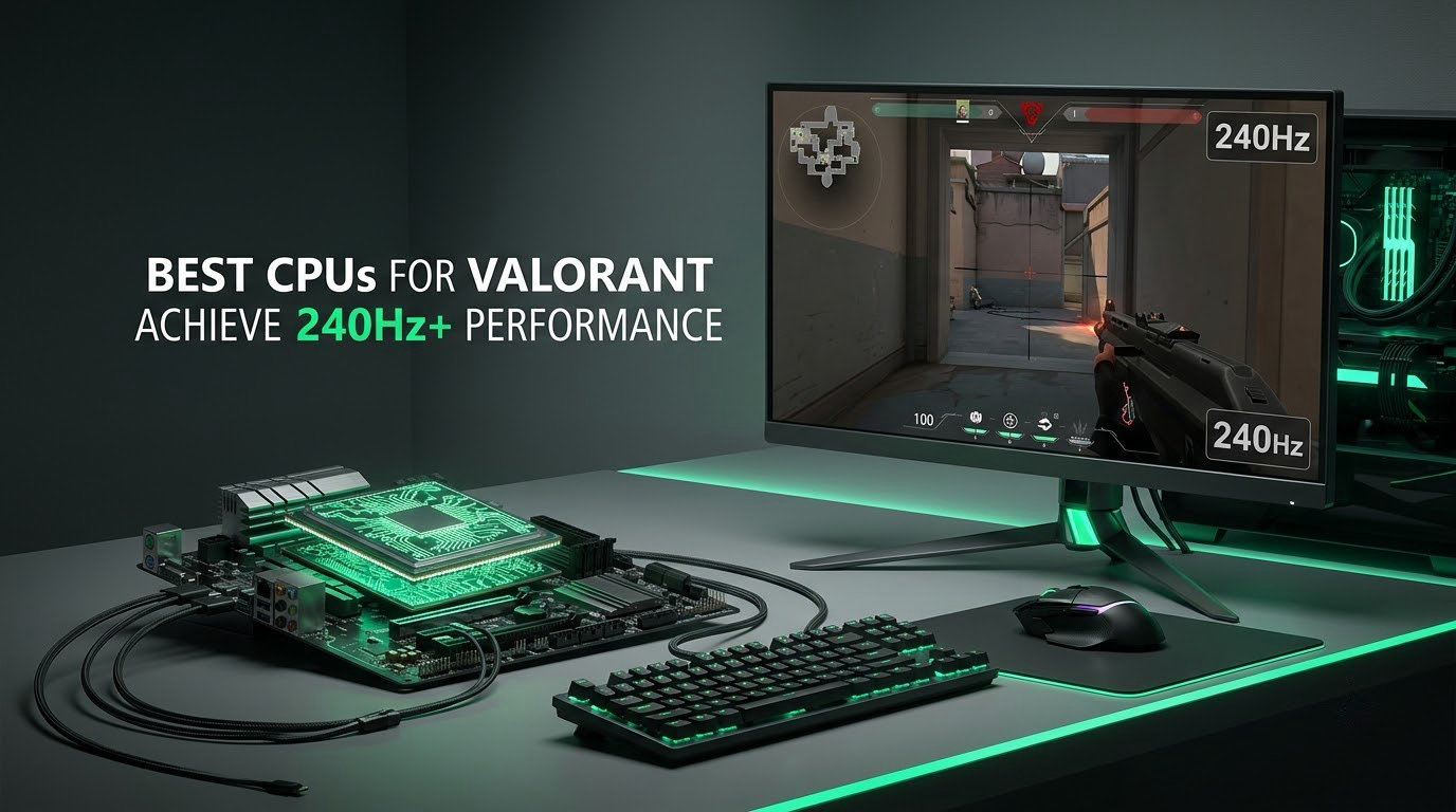 best cpus for valorant achieve 240hz+ performance