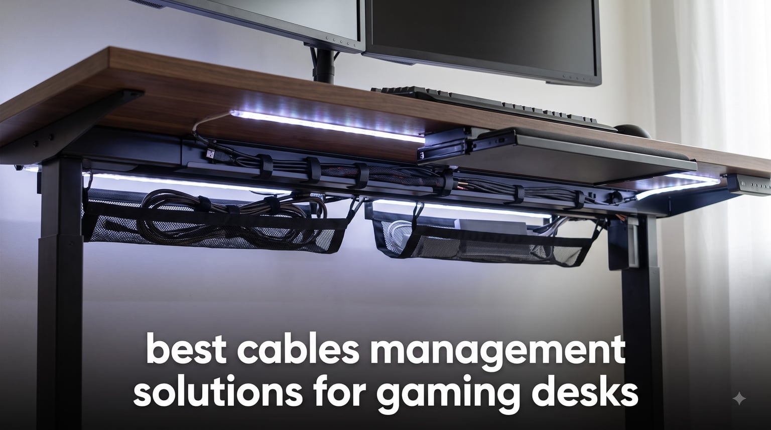 best cables management solutions for gaming desks