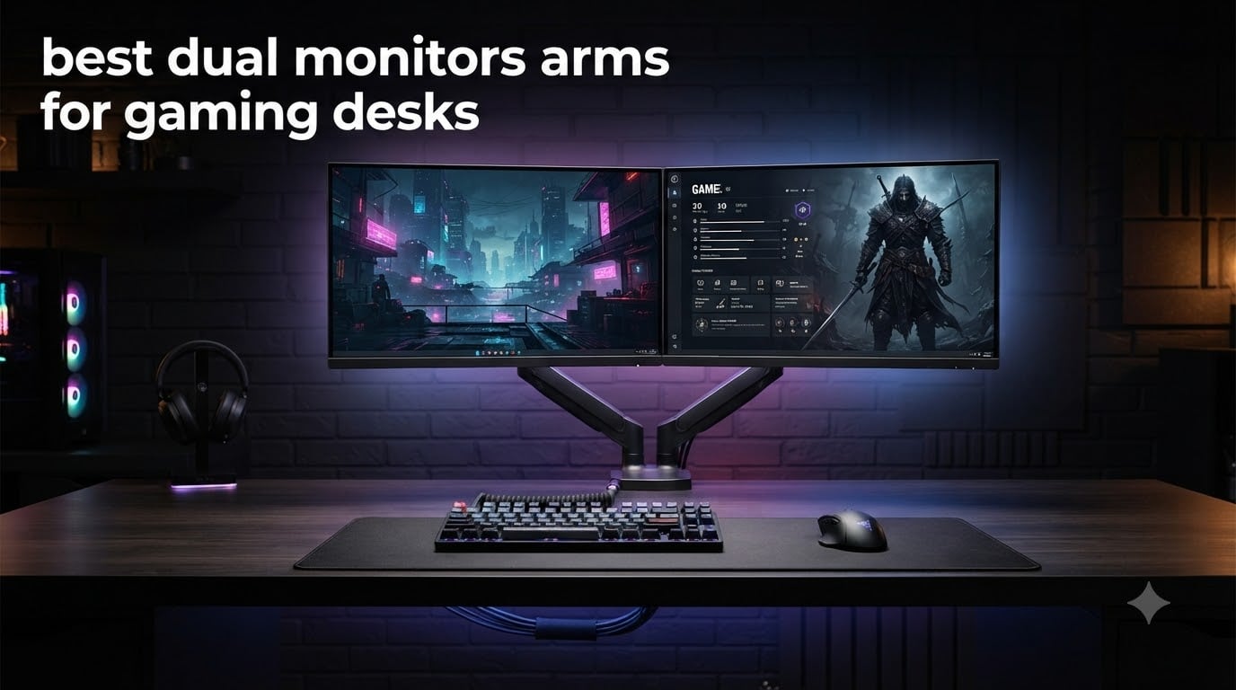 best dual monitors arms for gaming desks