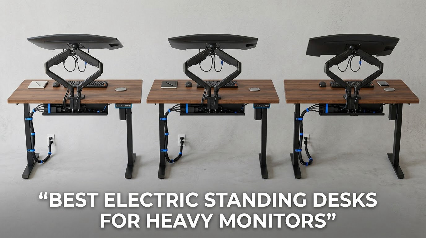 best electric standing desks for heavy monitors