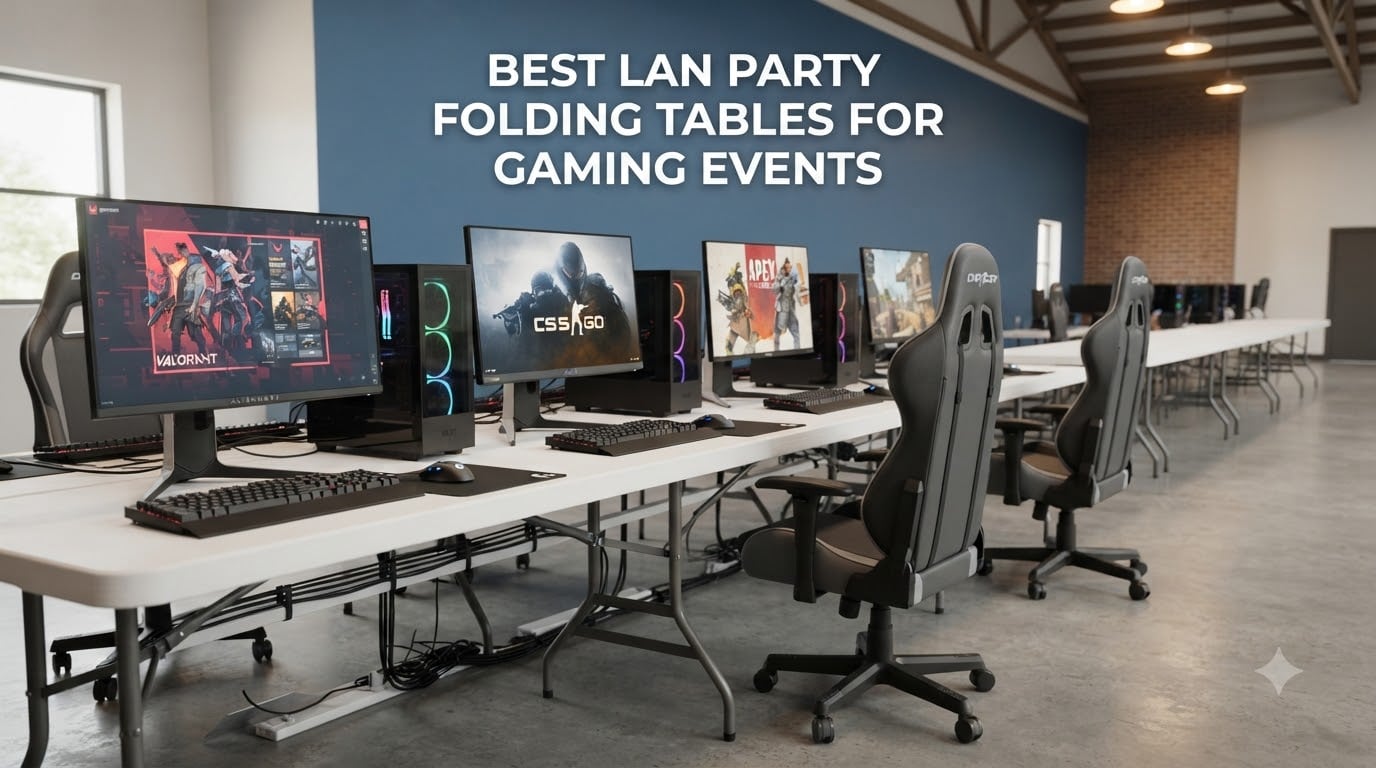 best lan party folding tables for gaming events