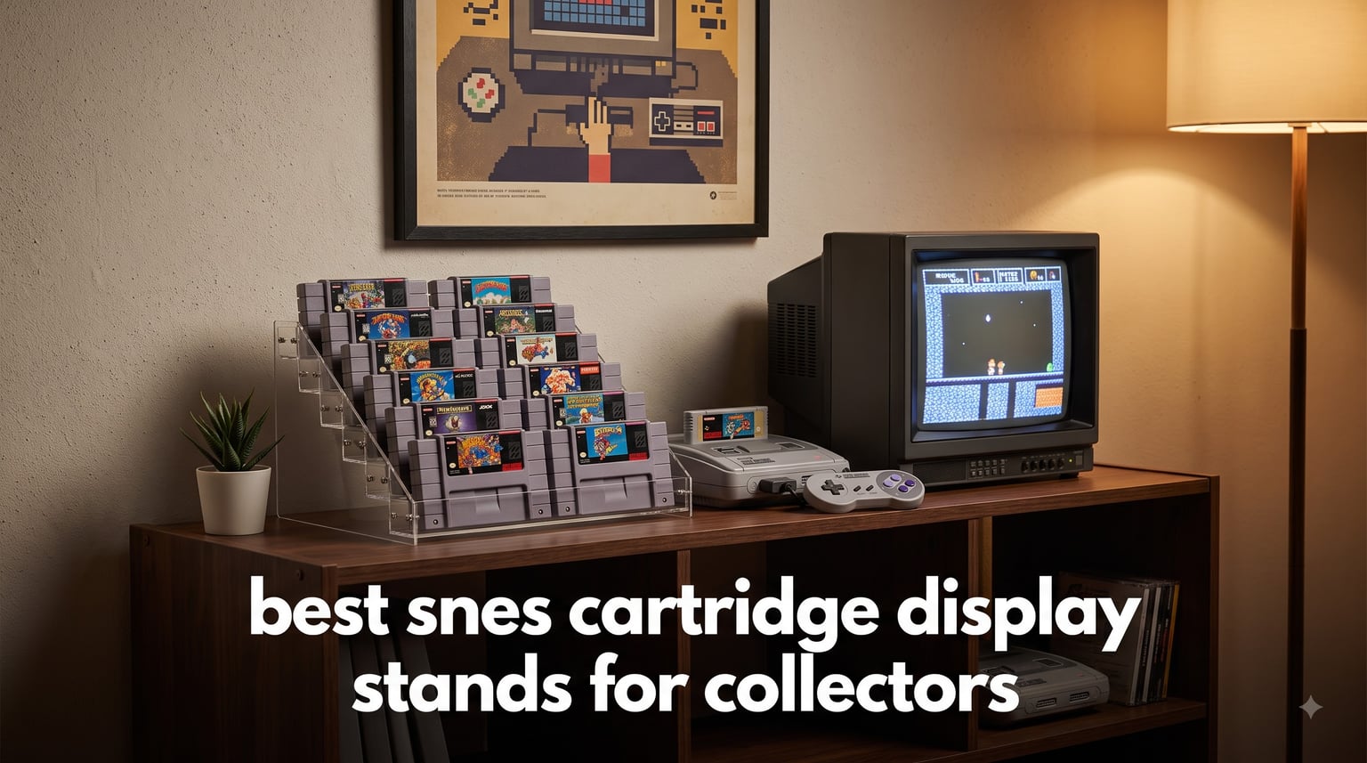 best snes cartridge display stands for collectors