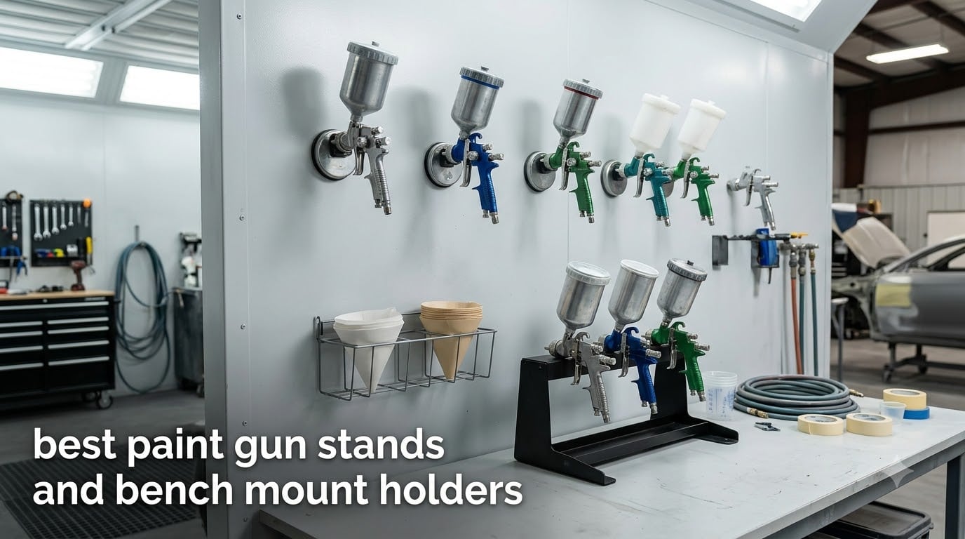 best paint gun stands and bench mount holders