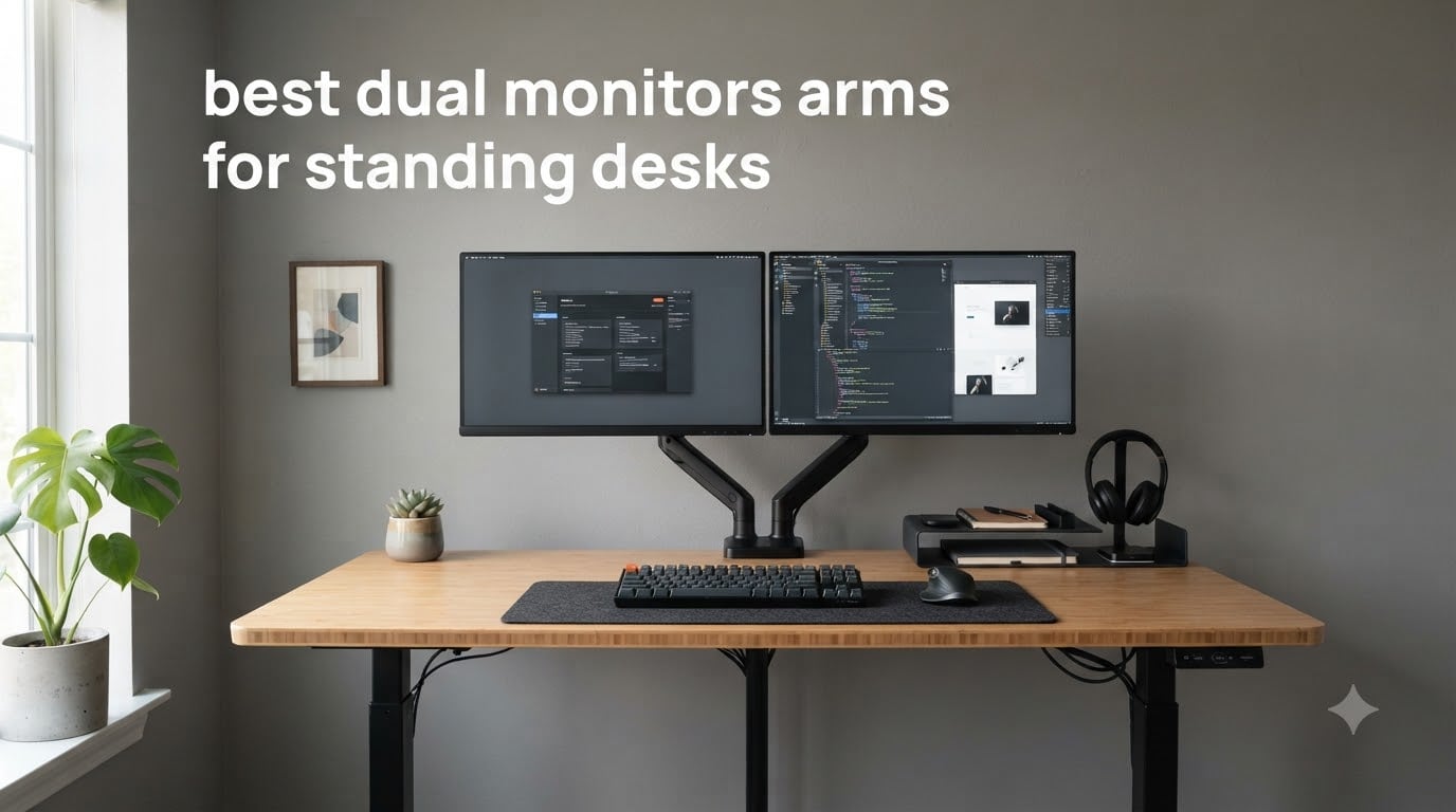best dual monitors arms for standing desks