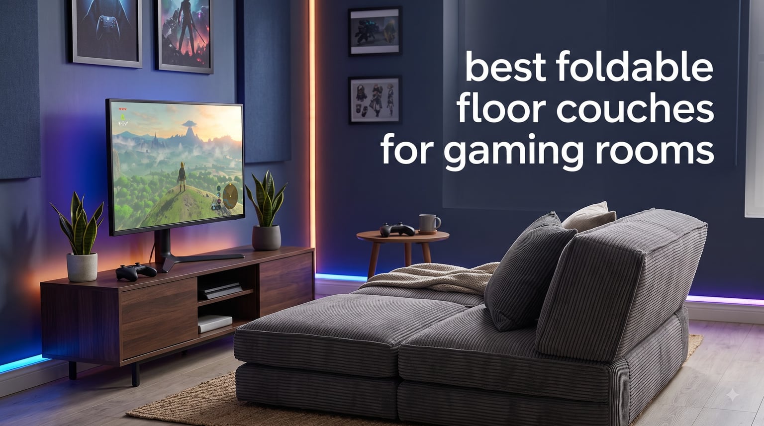 best foldable floor couches for gaming rooms