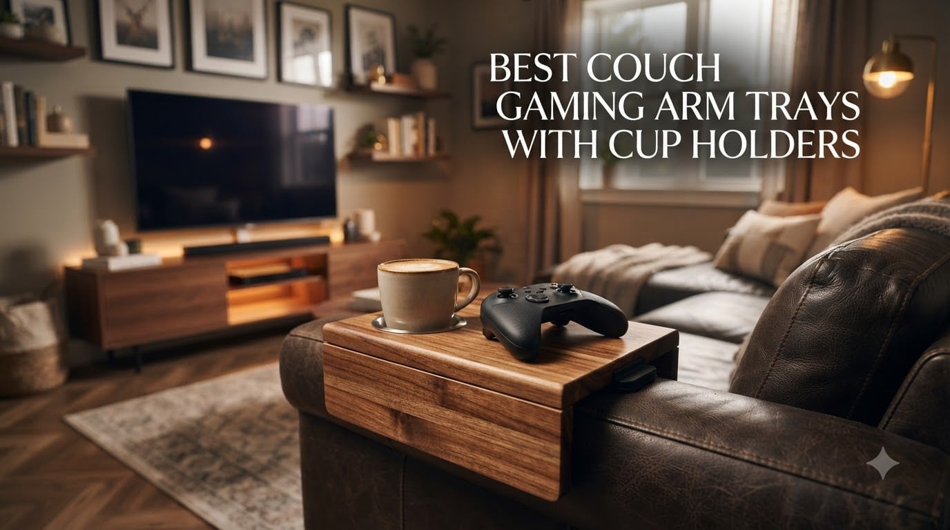 best couches gaming arm trays with cup holders