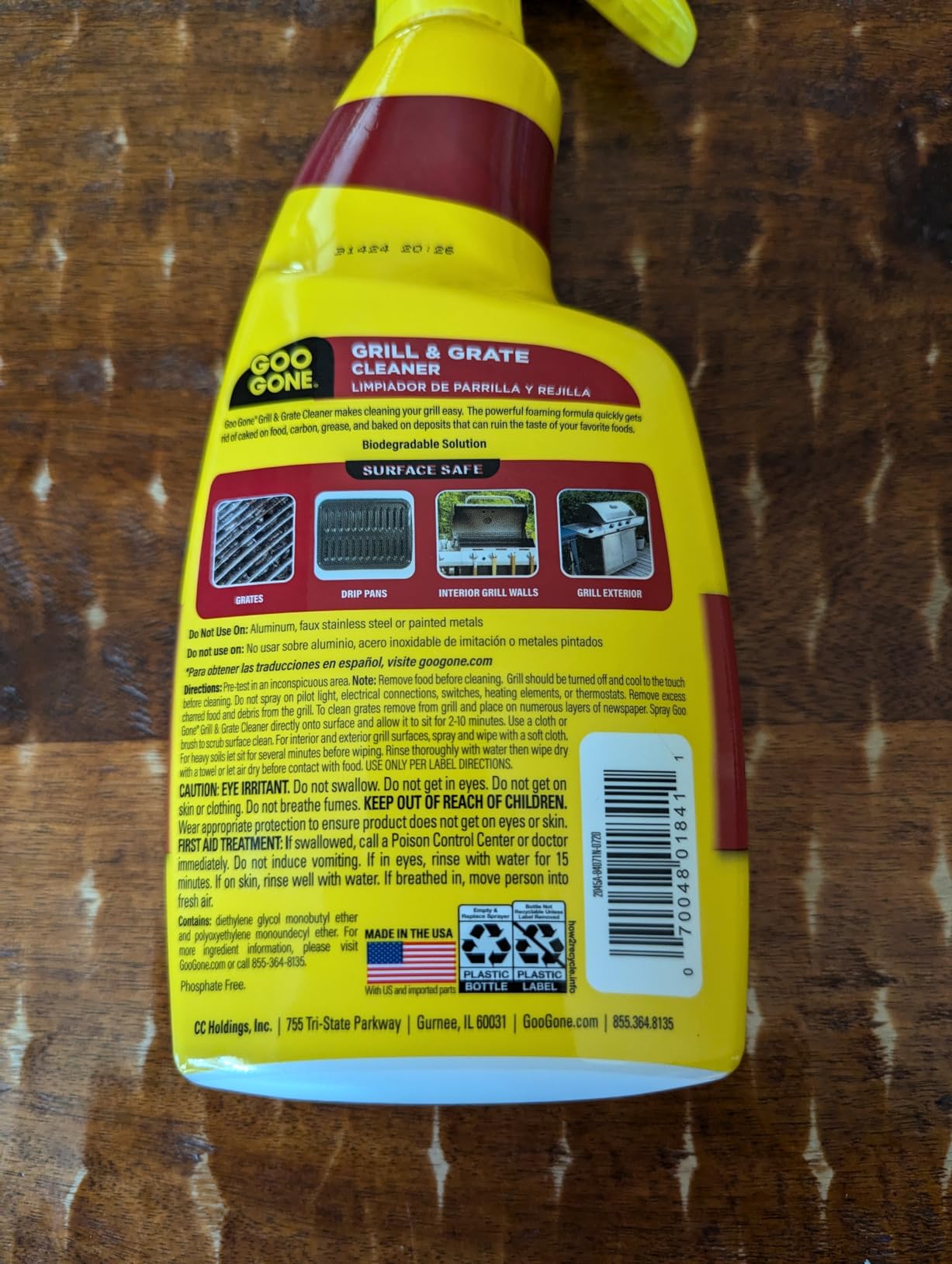 Goo Gone Grill and Grate Cleaner Spray - Cleans & Degreases BBQ Cooking Grates, Racks, Pelle, Electric Smokers, 24 Oz customer photo 2
