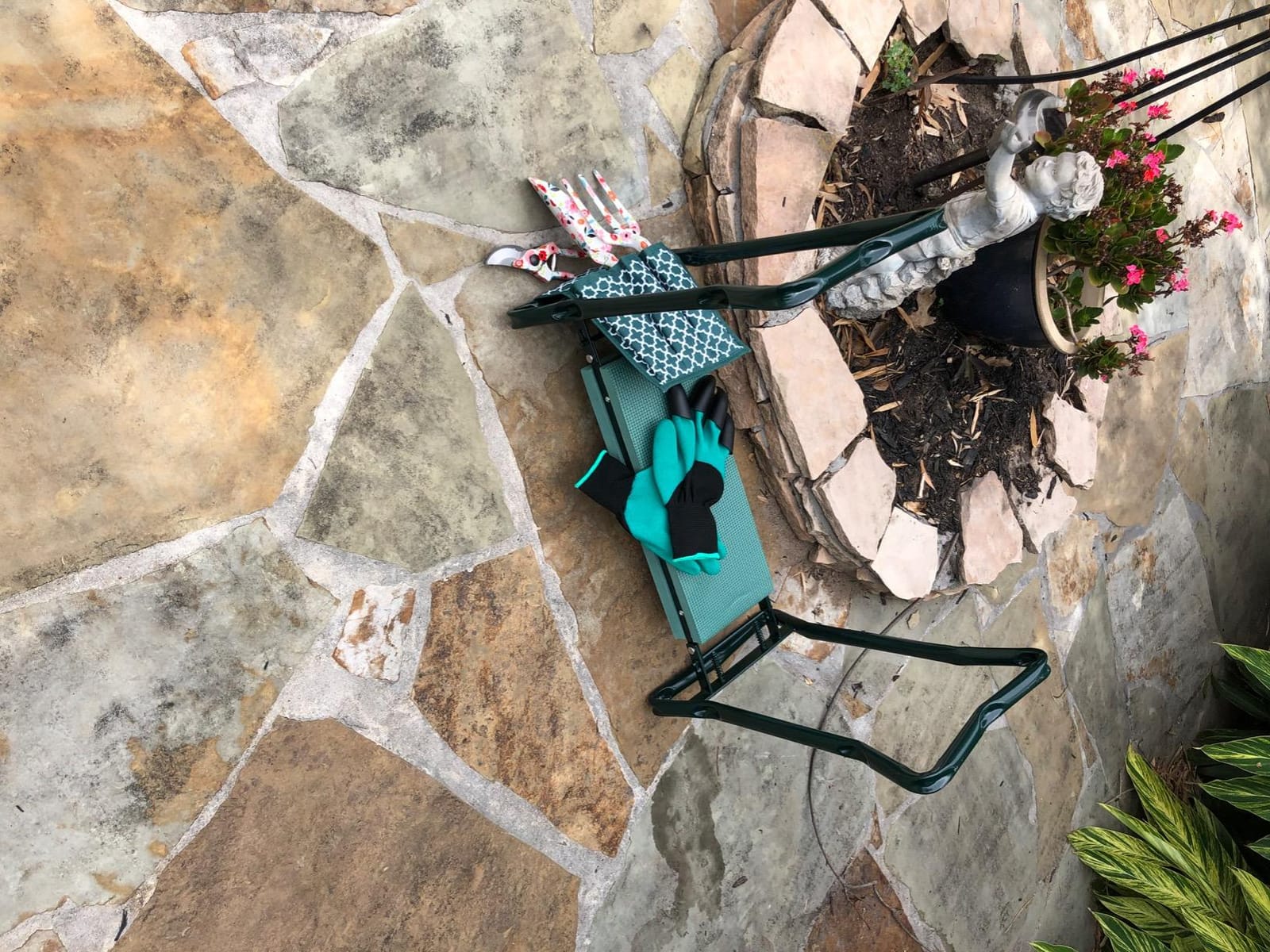 Garden Kneeler And Seat - Protects Your Knees, Clothes From Dirt & Grass Stains - Foldable Stool For Ease Of Storage - EVA Foam Pad - Sturdy and Lightweight - Bench Comes With A Free Tool Pouch! customer photo 1