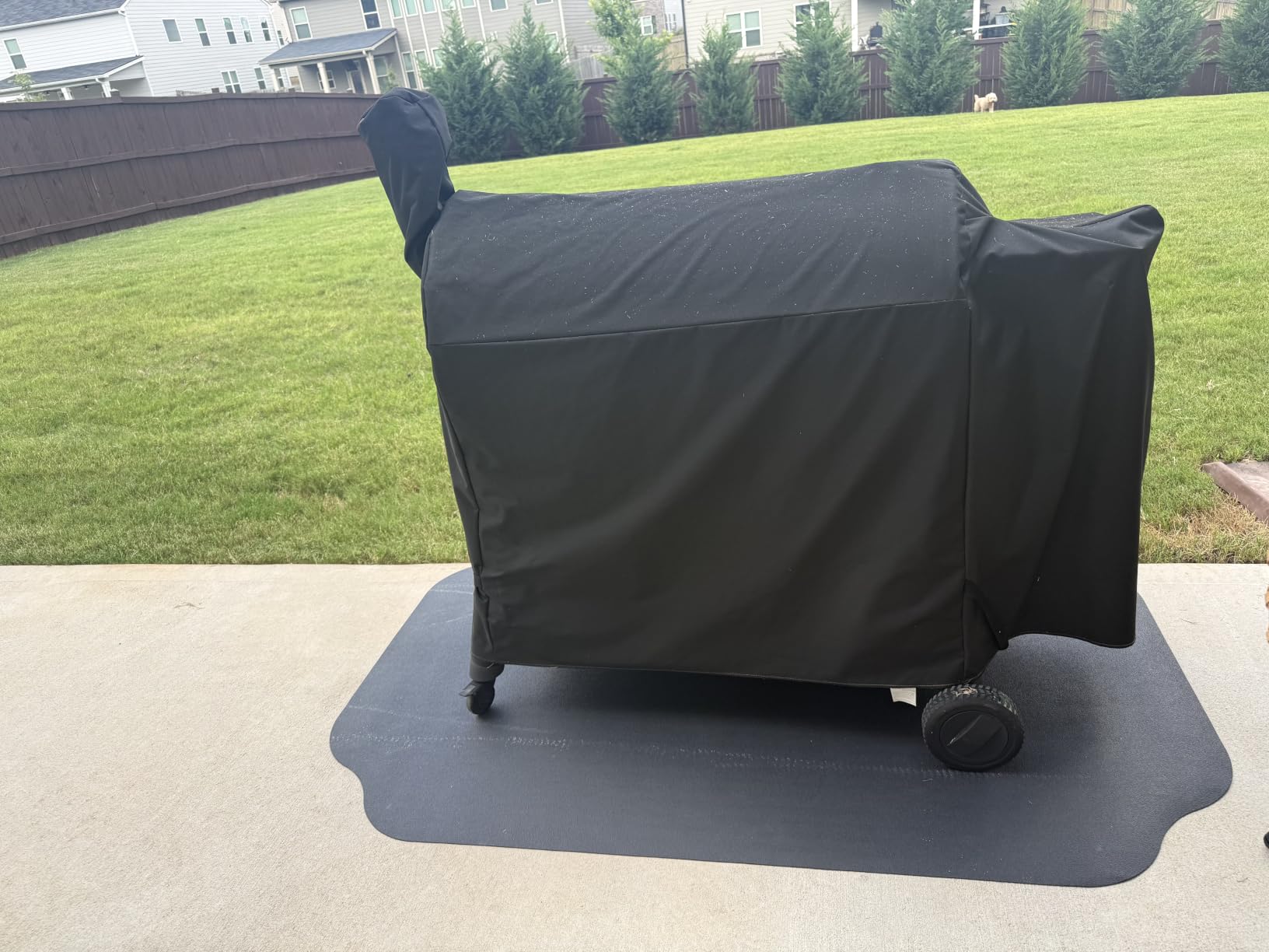 GRILLTEX Under the Grill Protective Deck and Patio Mat, 39 x 72 inches, Black customer photo 2