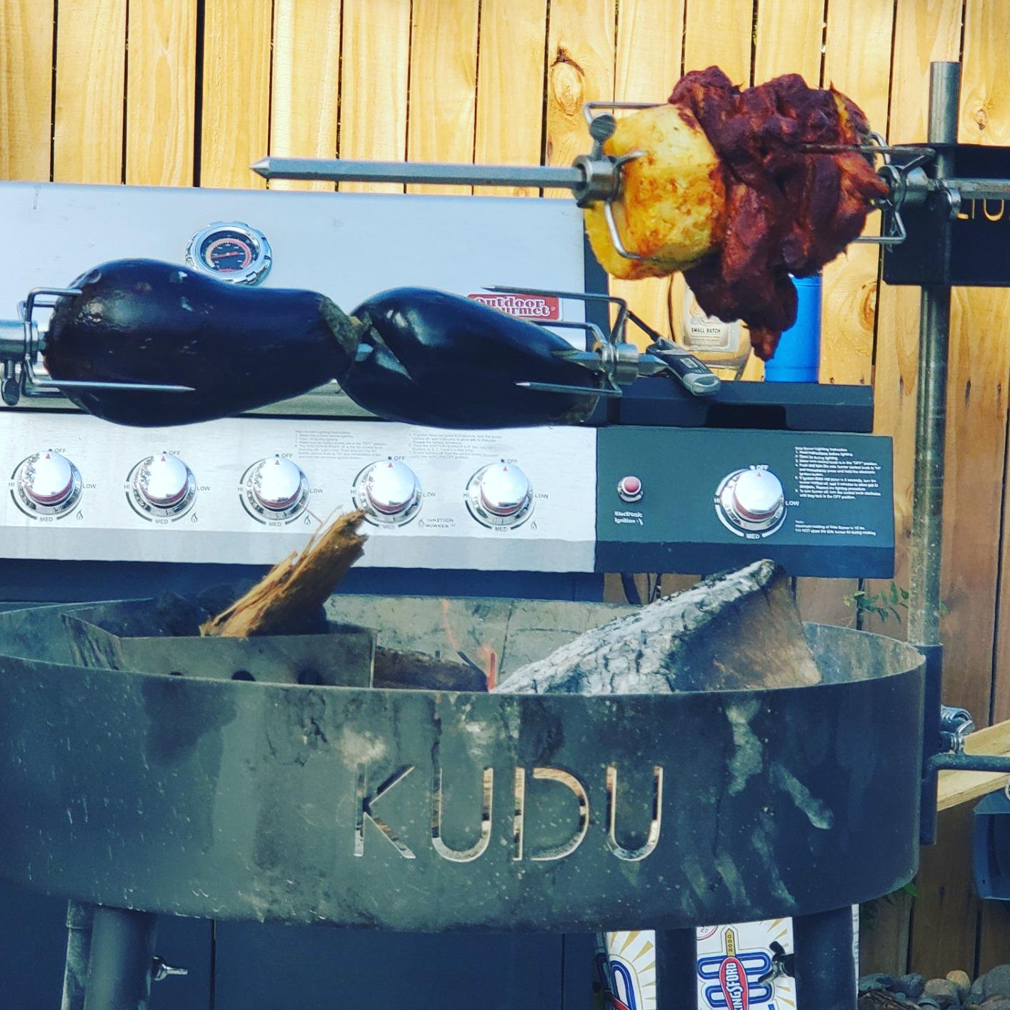 KUDU Rotisserie Kit - Stainless Steel Battery Powered Square Spit for Charcoal Grill 5/16 Inch Square Drive Spit customer photo 2