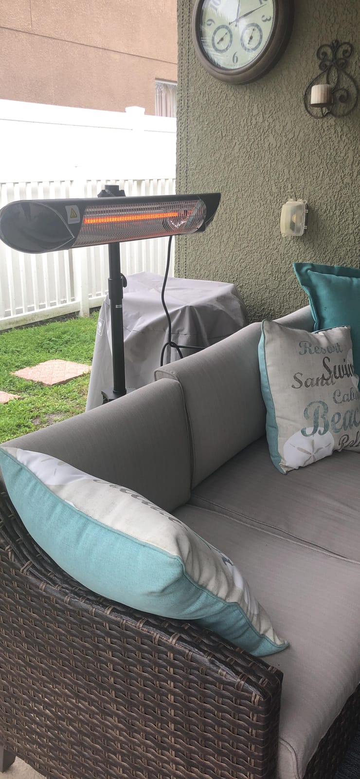 Briza Infrared Electric Patio Heater - Indoor/Outdoor Heater - Portable Wall/Garage Heater - 1500W - use with Stand - Mount to Ceiling/Wall) customer photo 1