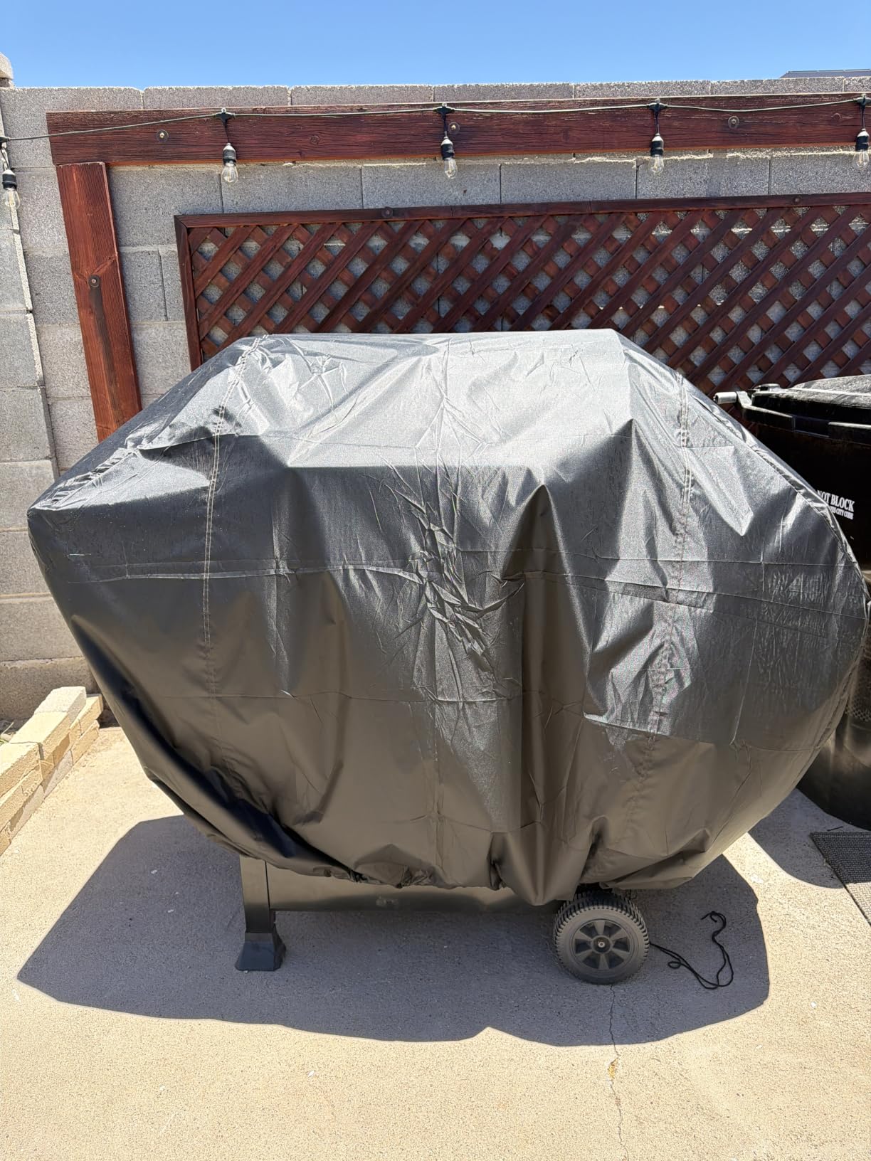 i COVER Grill Cover, 58 inch BBQ Grill Cover for Outdoor Grill, Anti-UV & Fade Resistant Gas Grill Cover, Waterproof Barbecue Grill Covers for Weber, Char-Broil, Nexgrill and More, Black customer photo 1
