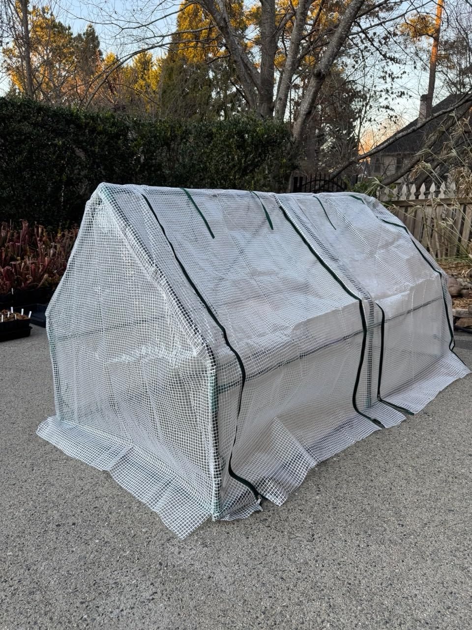 Outsunny 5.9' x 3' x 3' Mini Greenhouse Portable with Zippered Doors Green customer photo 2