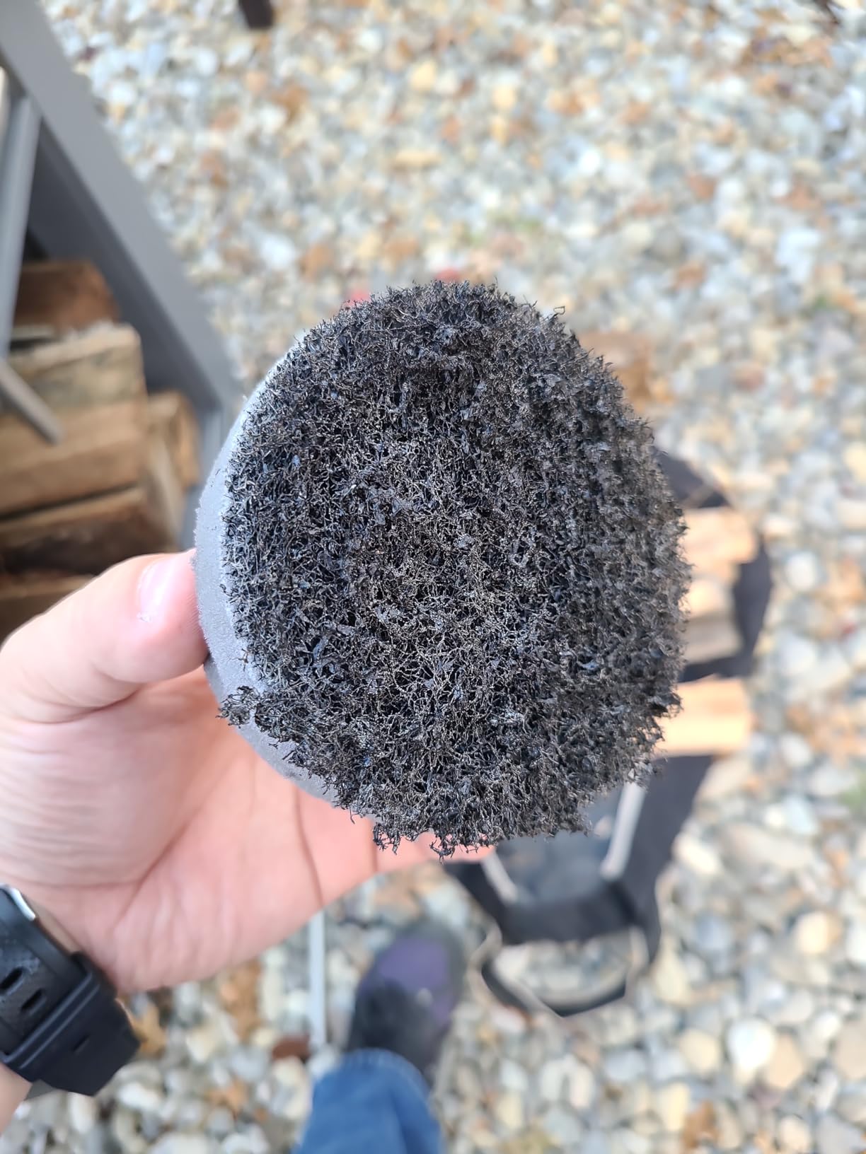 SCRUBIT Grill Cleaning Brush - Grill Sponge Bristle Free BBQ Cleaner with Heavy Duty Scrubber Pad, Safe Cast Iron and Griddle Scraper Pads, Ideal Accessories for Charcoal and Gas Grills - 2 Pack customer photo 1