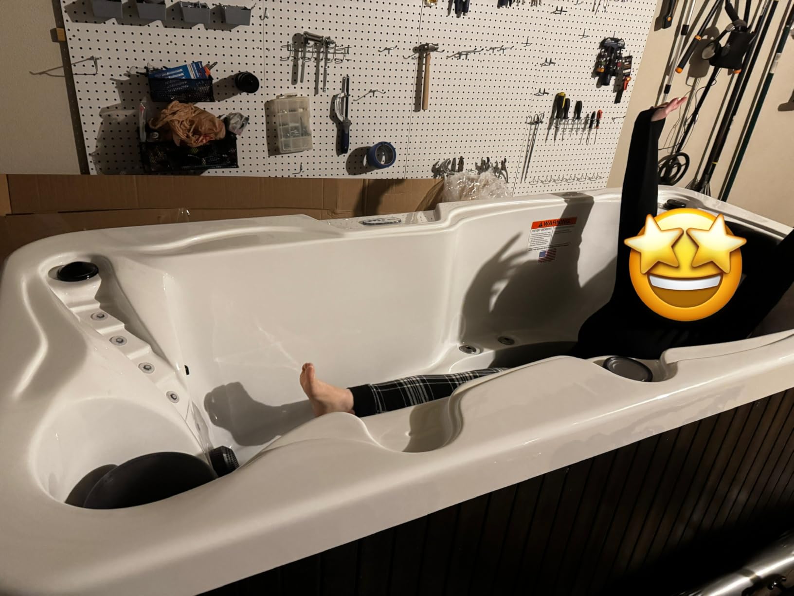 Hudson Bay HBSL 1-Person Hot Tub with 19 Therapy Jets and Digital Controls – White Acrylic Interior and Mocha Exterior Cabinet - Ideal for Indoor/Outdoor - Small and Portable Spa customer photo 2