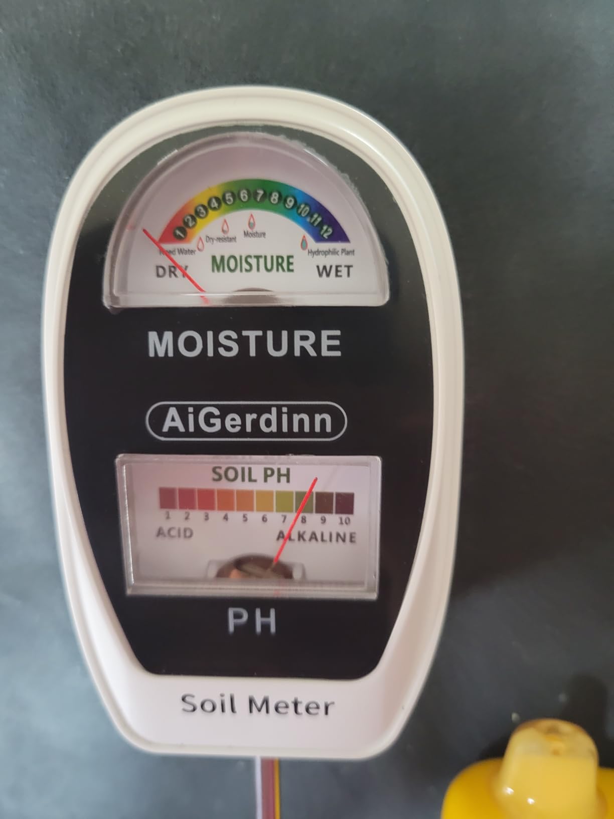 Soil Test Kit, 2-in-1 Soil Moisture Meter, Soil pH Meter -Dual Dial-Simultaneously-Display Results-Soil pH Tester, Moisture Meter for Garden,Lawn,Farm Indoor&Outdoor Plants-PureWhite customer photo 2