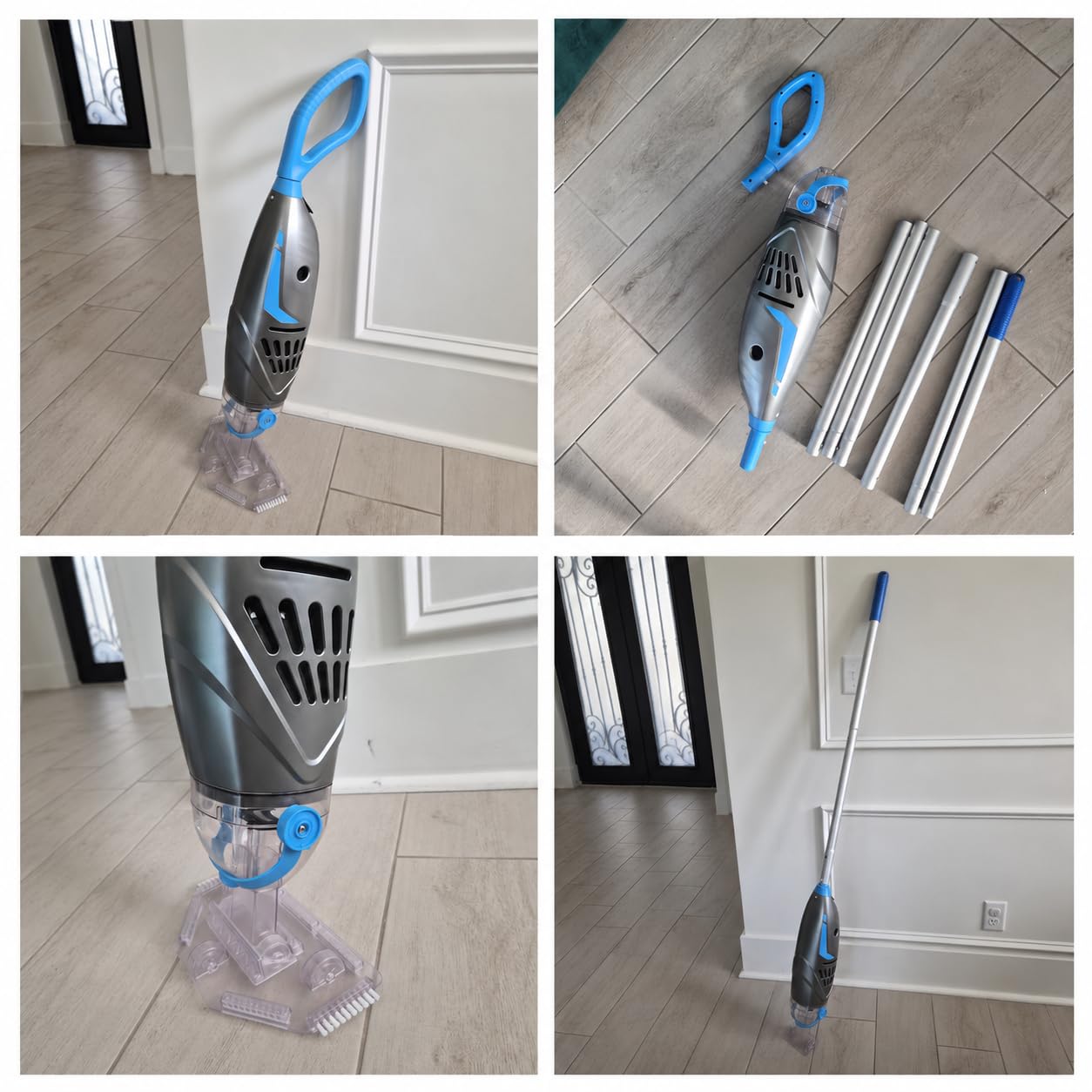 Pool Vacuum for Above Ground Pool & Inground Pools, (2026 Upgraded) 26.5 GPM High-Powerful Pebbles Suction, V3 IPX8 Cordless Handheld Rechargeable Cleaner 2 Vacuum Heads & 4 Filter Bags, 1H Runtime customer photo 1