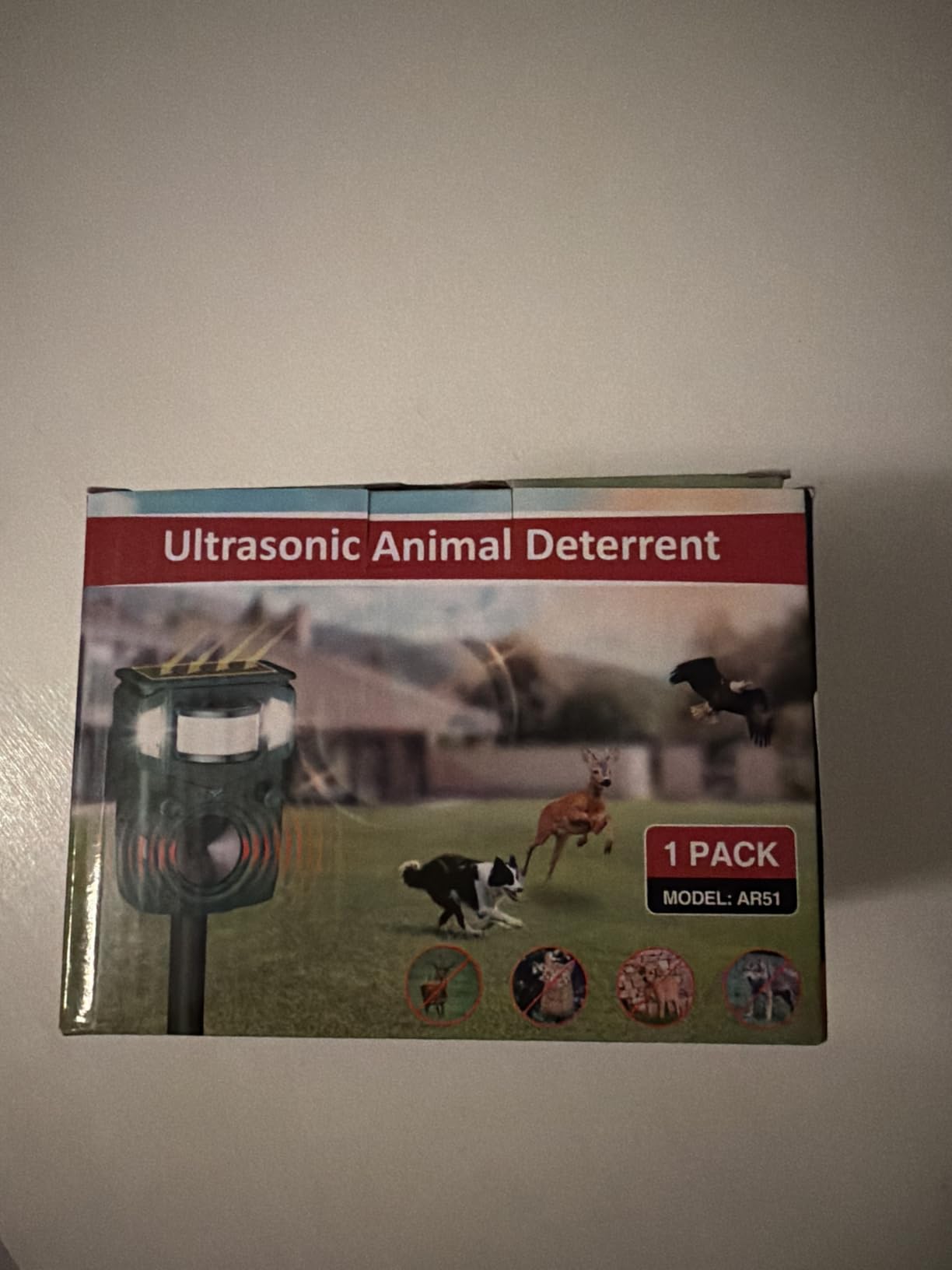 Solar Ultrasonic Animal Repellent Outdoor Squirrel Deer Cat Deterrent 2Pack customer photo 2