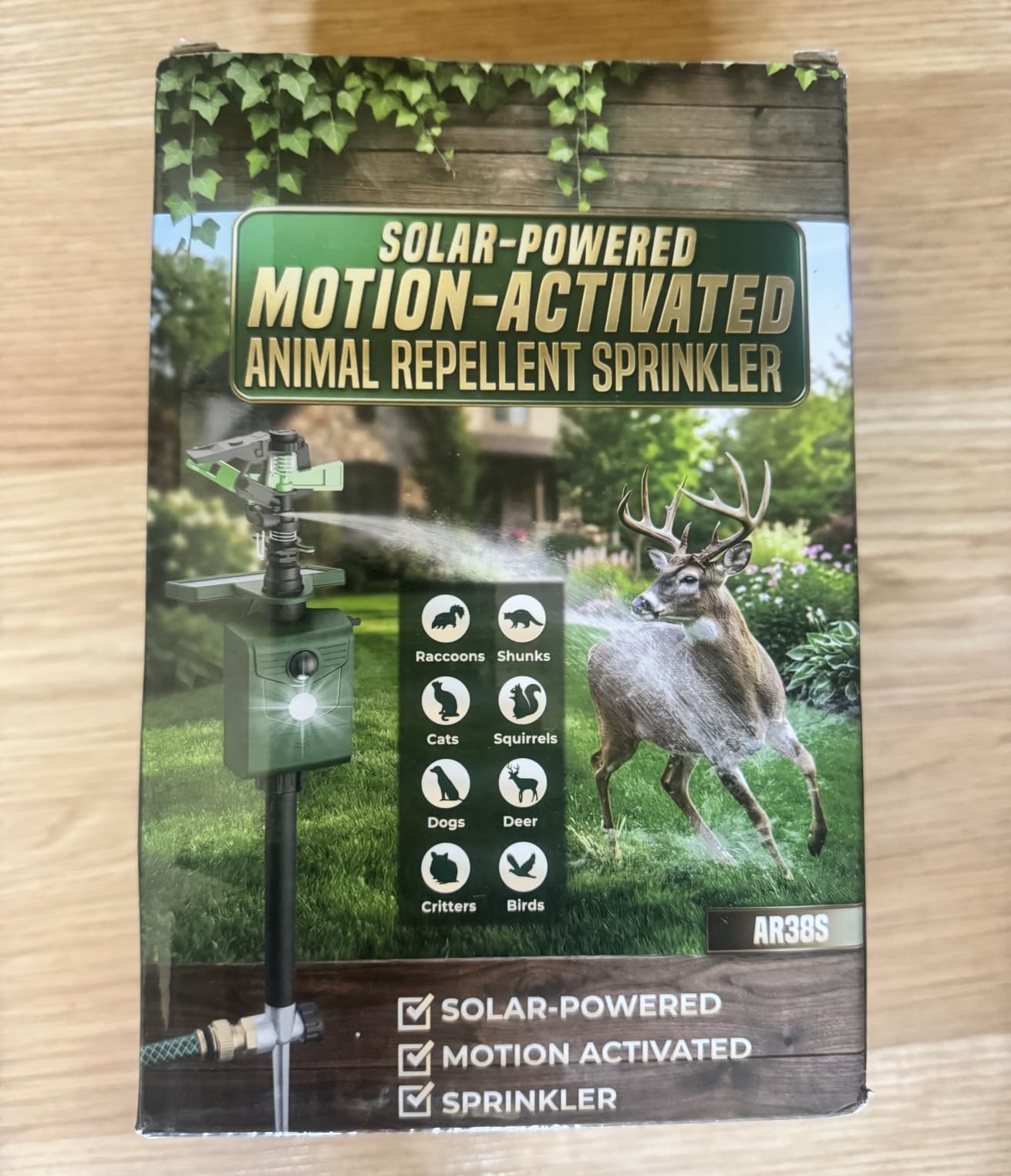 Motion Activated Animal Repeller with Water Sprinkler, Deer Repellent Devices Solar Powered, IP65 Waterproof Cat Repellent Outdoor with Flashing Light, Deter Deer Foxes Skunks Raccoons from Garden customer photo 2
