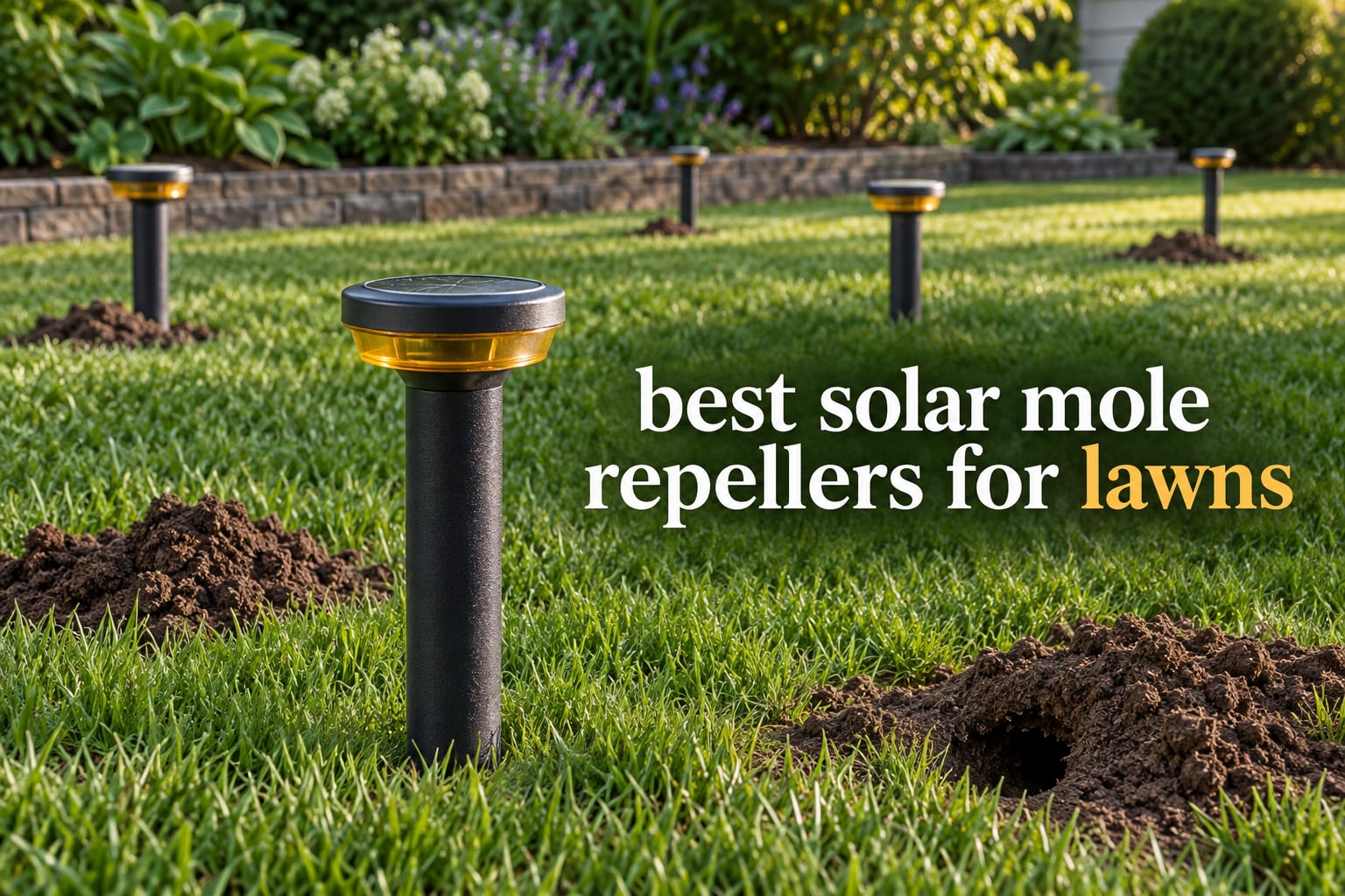 best solar mole repellers for lawns